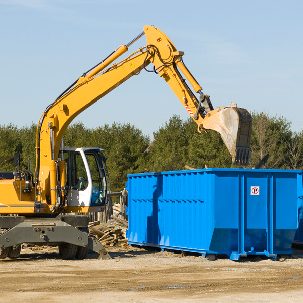 are there any restrictions on where a residential dumpster can be placed in Broadway